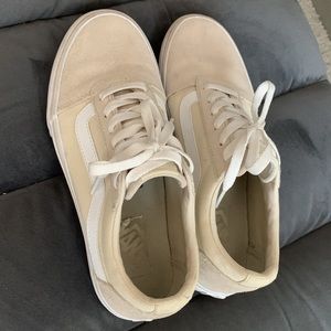 Cream colored vans great condition!